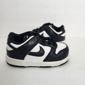 Nike Dunk Low Shoes Toddler Size 6C Black White Panda Kids Sneakers CW1589-100